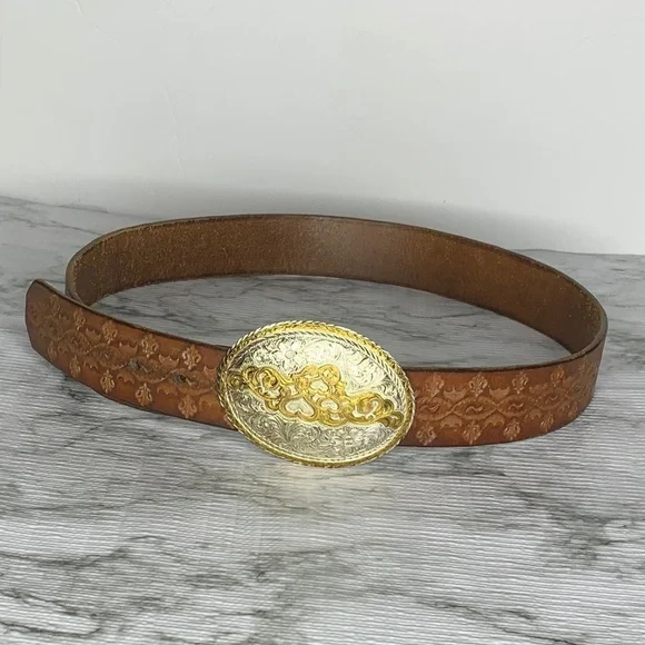 Crumrine Belt and Buckle Silver Plate On Jewelers - Picture 4 of 6